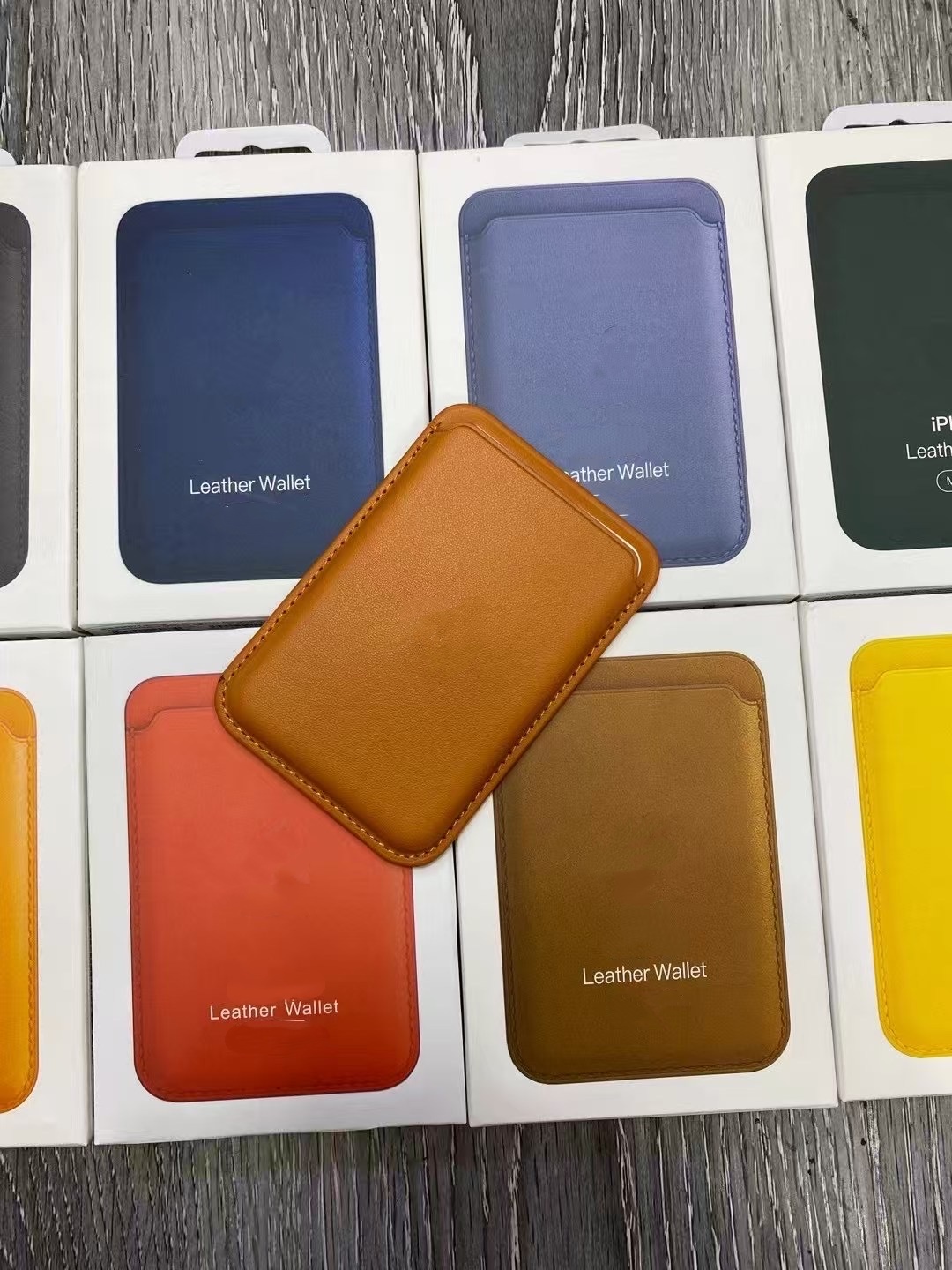 Leather Wallet Card Holder Phone Cover - เคสหนังใส่บัตรโทรศัพท์แบบแม่เหล็ก Magsafe สำหรับ iPhone ทุกรุ่น กระเป๋าใส่บัตรด้านหลังโทรศัพท์