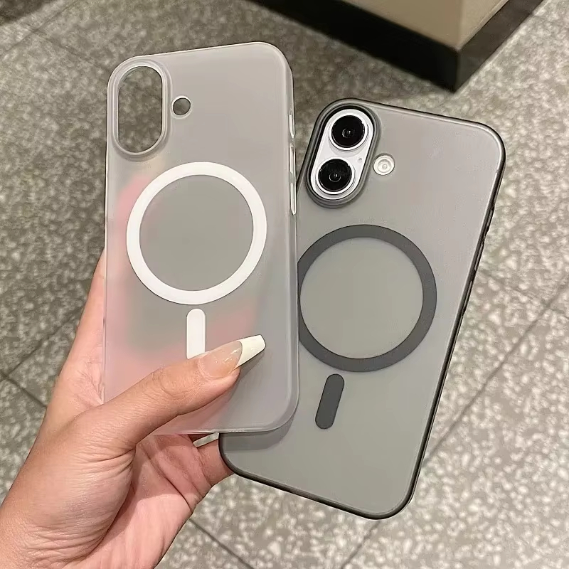 Clear Shockproof Bumper Case - เคสใสแบบด้านสำหรับ Magsafe สำหรับ iPhone 17 13