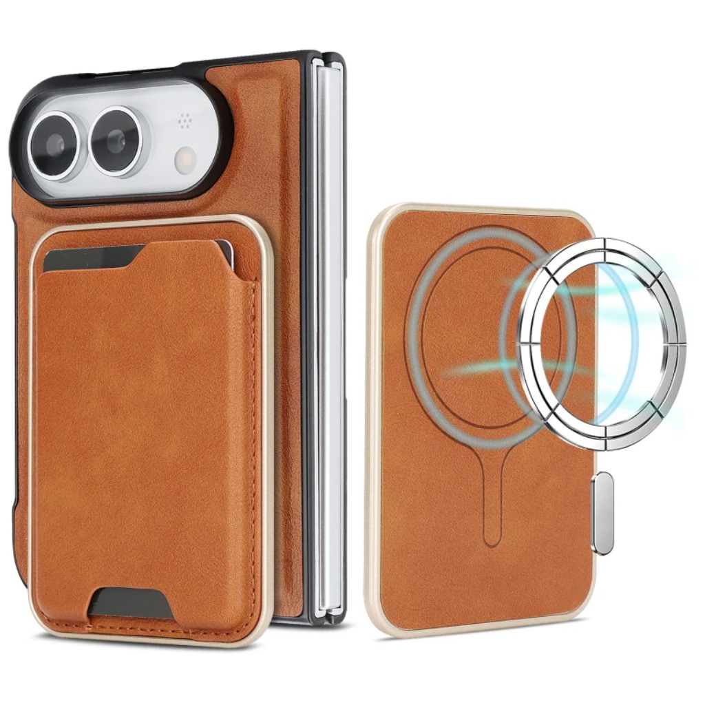 Leather Wallet Card Holder Phone Cover - เคสโทรศัพท์หนังแบบถอดได้ พร้อมช่องใส่บัตร สำหรับ Apple iPhone Duo