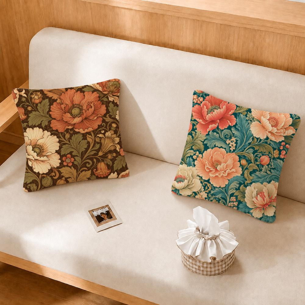 ปลอกหมอนอิงลายดอกไม้สไตล์วินเท - Vintage Floral Pattern Soft Case บทวิจารณ์และราคา