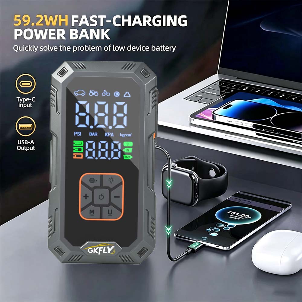 เครื่องจั๊มพ์สตาร์ทรถยนต์ 4-in - Power Banks บทวิจารณ์และราคา