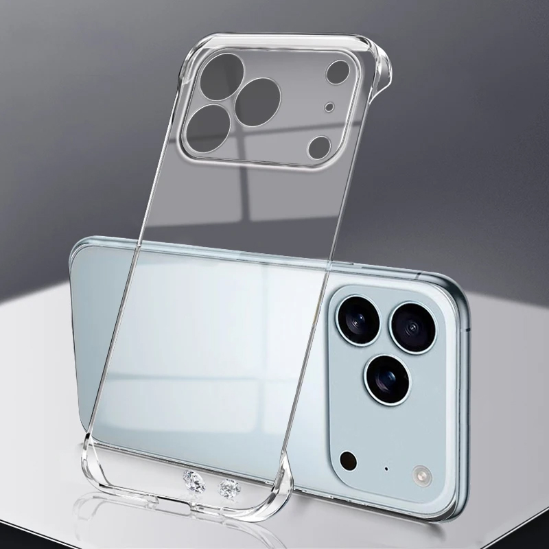 เคสแข็ง PC ไร้ขอบ โปร่งใสสูง ส - Ultra Thin Frameless Phone Cover บทวิจารณ์และราคา