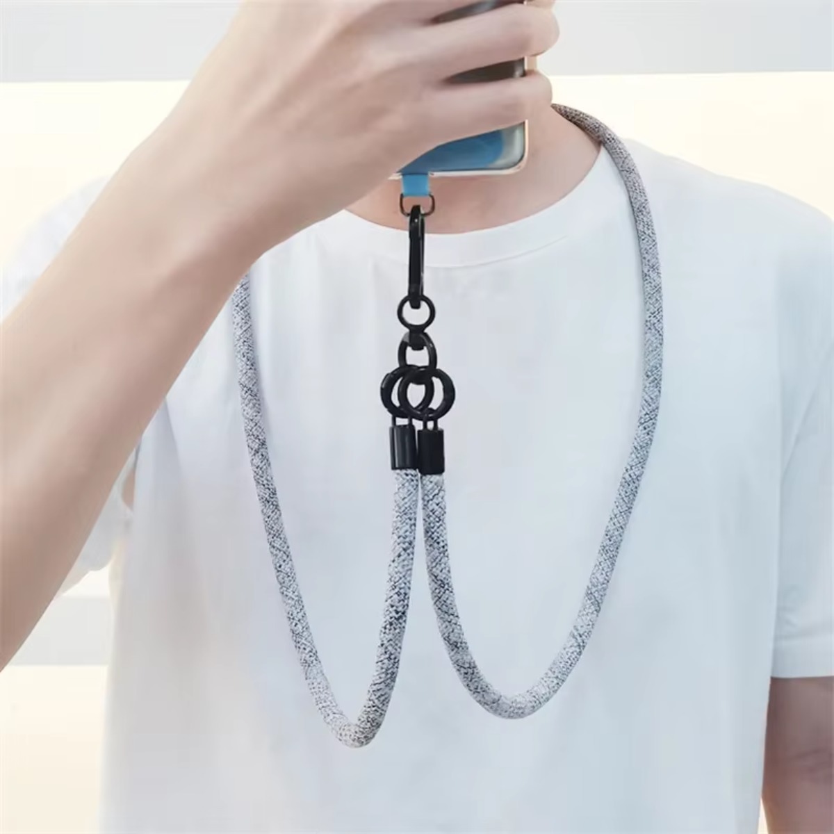สายคล้องโทรศัพท์มือถือแบบยาว ถ - Crossbody Lanyard Neck Strap Case บทวิจารณ์และราคา