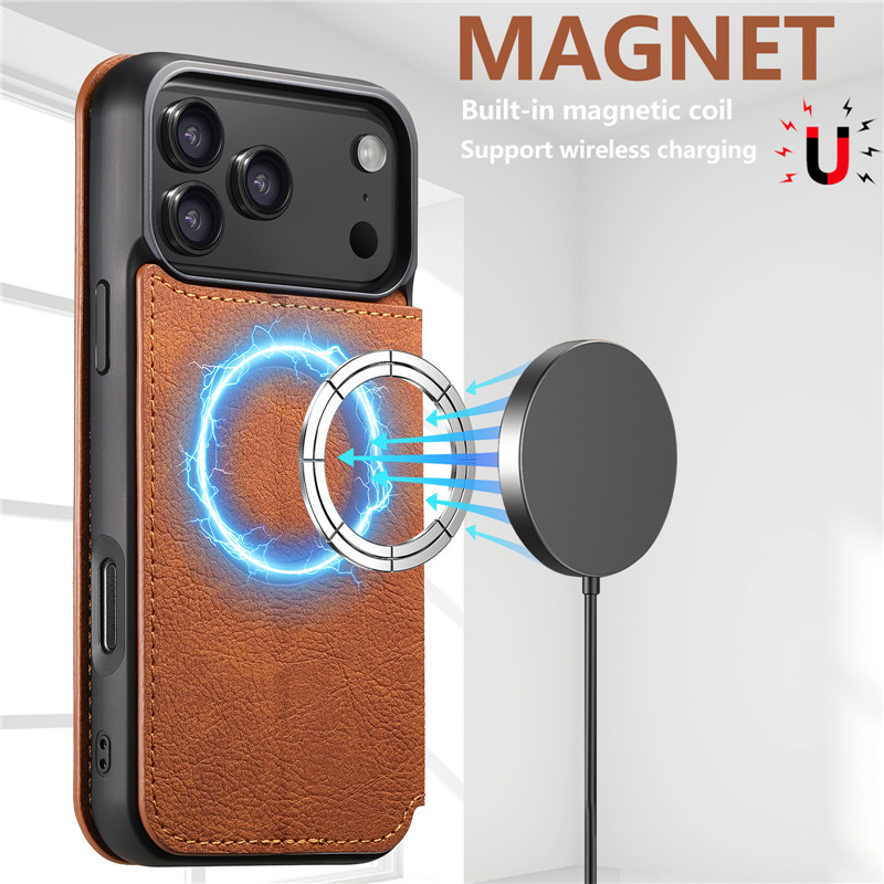 เคสโทรศัพท์แบบกระเป๋าหนังย้อนย - Leather Wallet Card Holder Phone Cover บทวิจารณ์และราคา