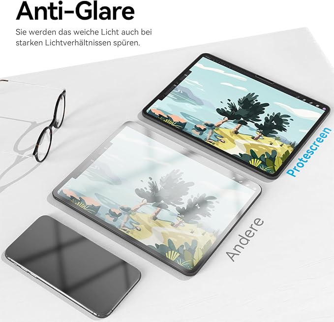 2 ชิ้นฟิล์มกระดาษเคลือบด้านสำห - Matte Anti Glare Screen Protector บทวิจารณ์และราคา