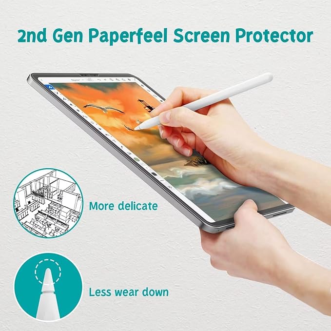 2 ชิ้นฟิล์มกระดาษเคลือบด้านสำห - Matte Anti Glare Screen Protector บทวิจารณ์และราคา