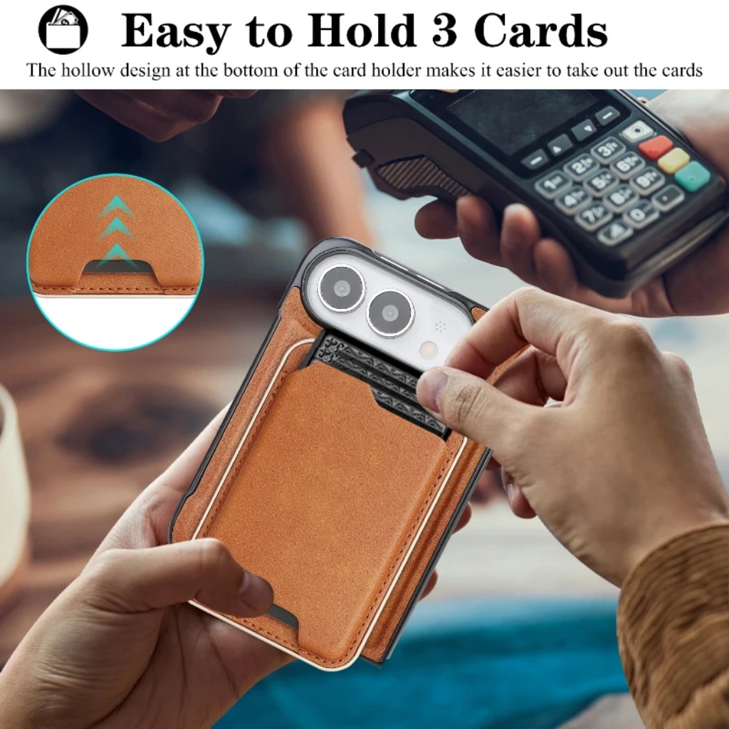 เคสโทรศัพท์หนังแบบถอดได้ พร้อม - Leather Wallet Card Holder Phone Cover บทวิจารณ์และราคา