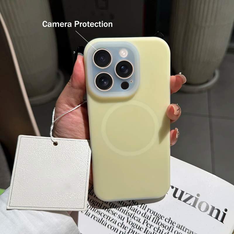 เคสโทรศัพท์ซิลิโคนเหลวสีลูกกวา - Liquid Silicone Magnetic Phone Case บทวิจารณ์และราคา