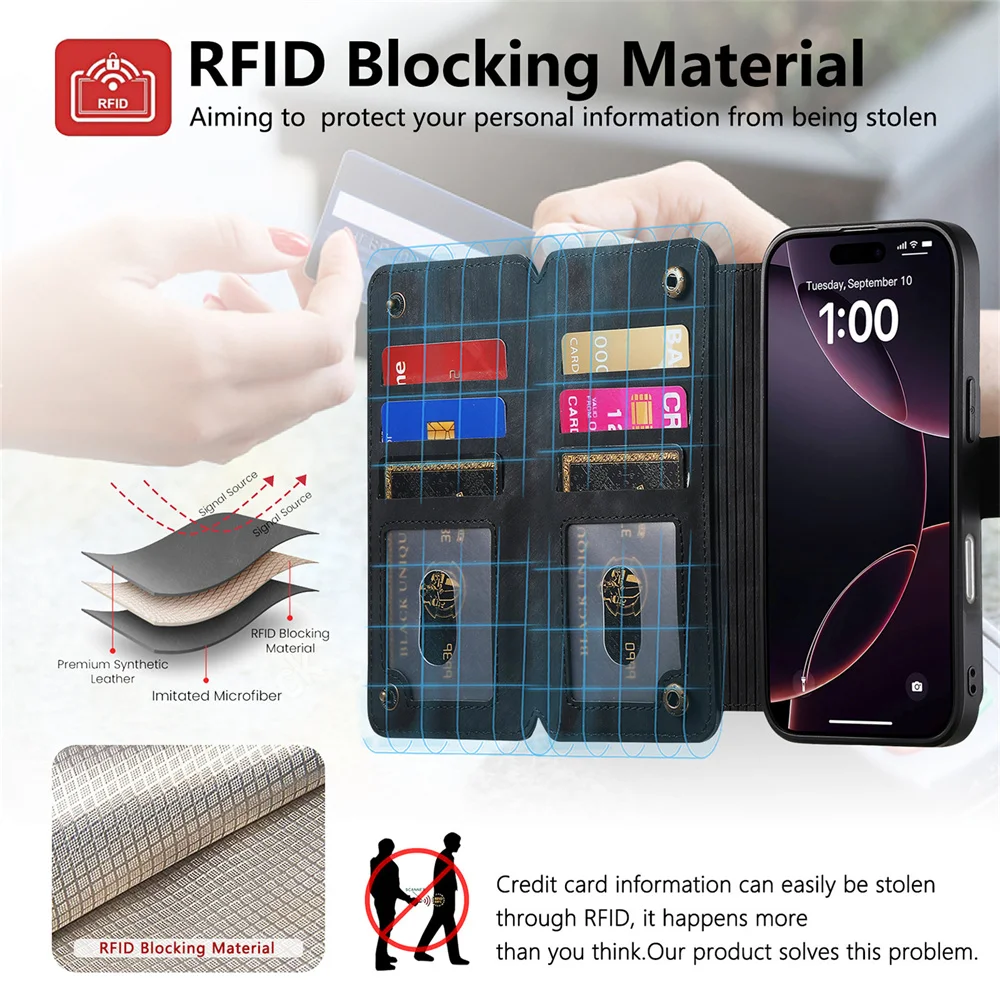 เคสโทรศัพท์แบบกระเป๋าสตางค์แม่ - Leather Wallet Card Holder Phone Cover บทวิจารณ์และราคา