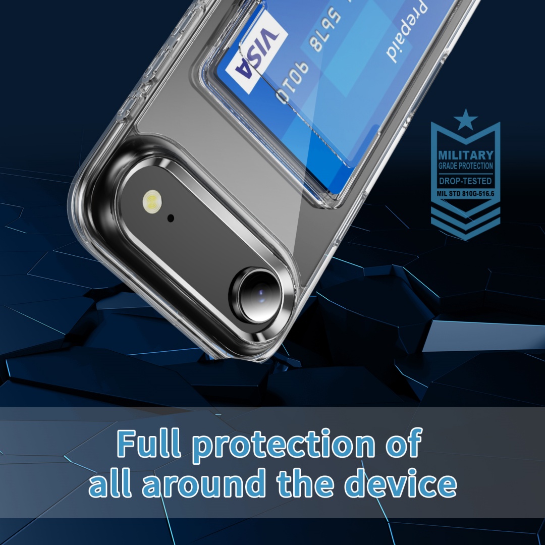 Luxury Clear Card Slot Holderก - Clear Shockproof Bumper Case บทวิจารณ์และราคา